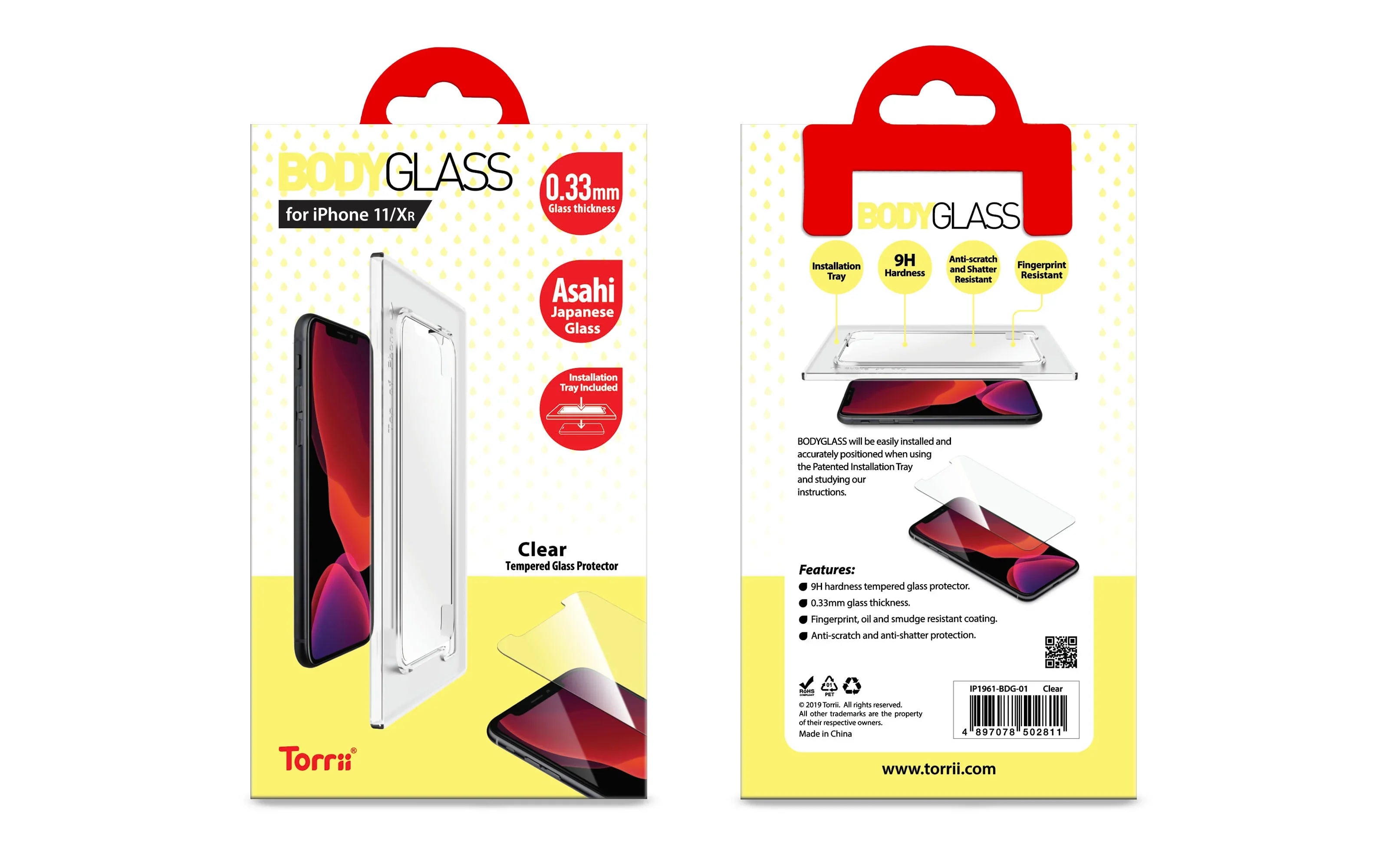 Torrii Bodyglass For iPhone 11 - Clear - Tashqila Torrii Bodyglass For iPhone 11 - Clear - Tashqila